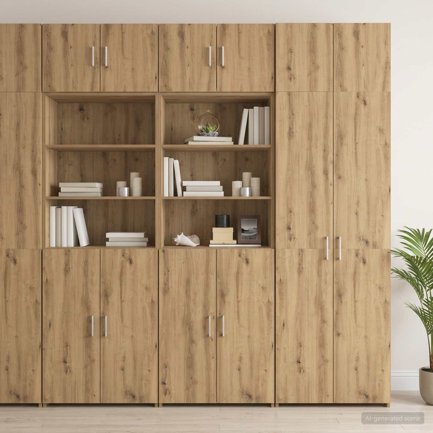 Opbevaringsskab med hylder Artisan-eg 70 x 42,5 x 225 cm