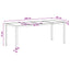Have Spisebordssæt 9 pcs Sort og Anthracit 200 x 80 x 73 cm