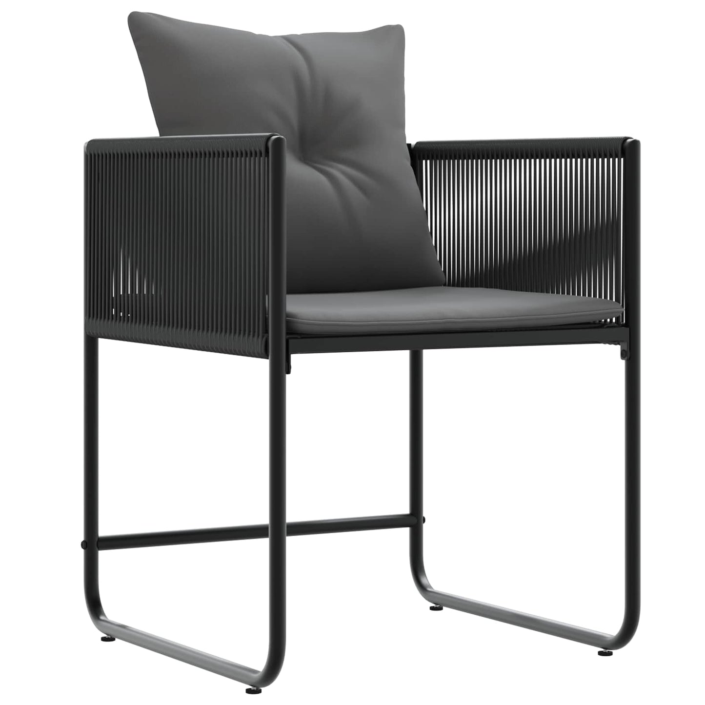 Have Spisebordssæt 5 stk. Sort og Anthracit polyrattan