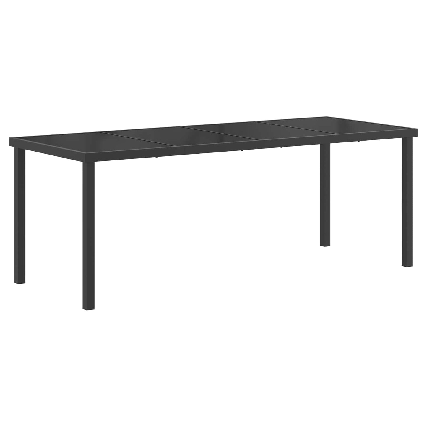 Have Spisebordssæt 9 pcs Sort og Anthracit 200 x 80 x 73 cm