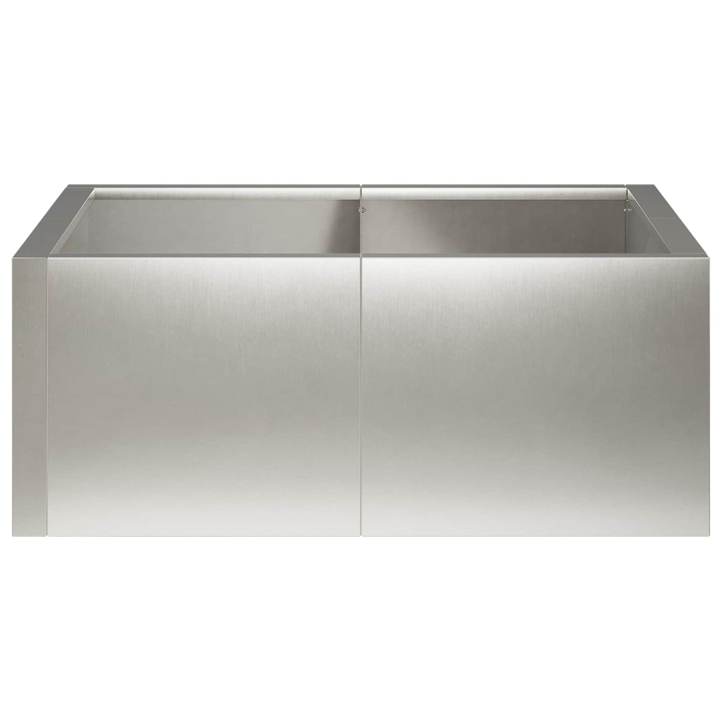 Støttemur 4 stk. 100 x 100 x 40 cm Rustfrit stål Sølv