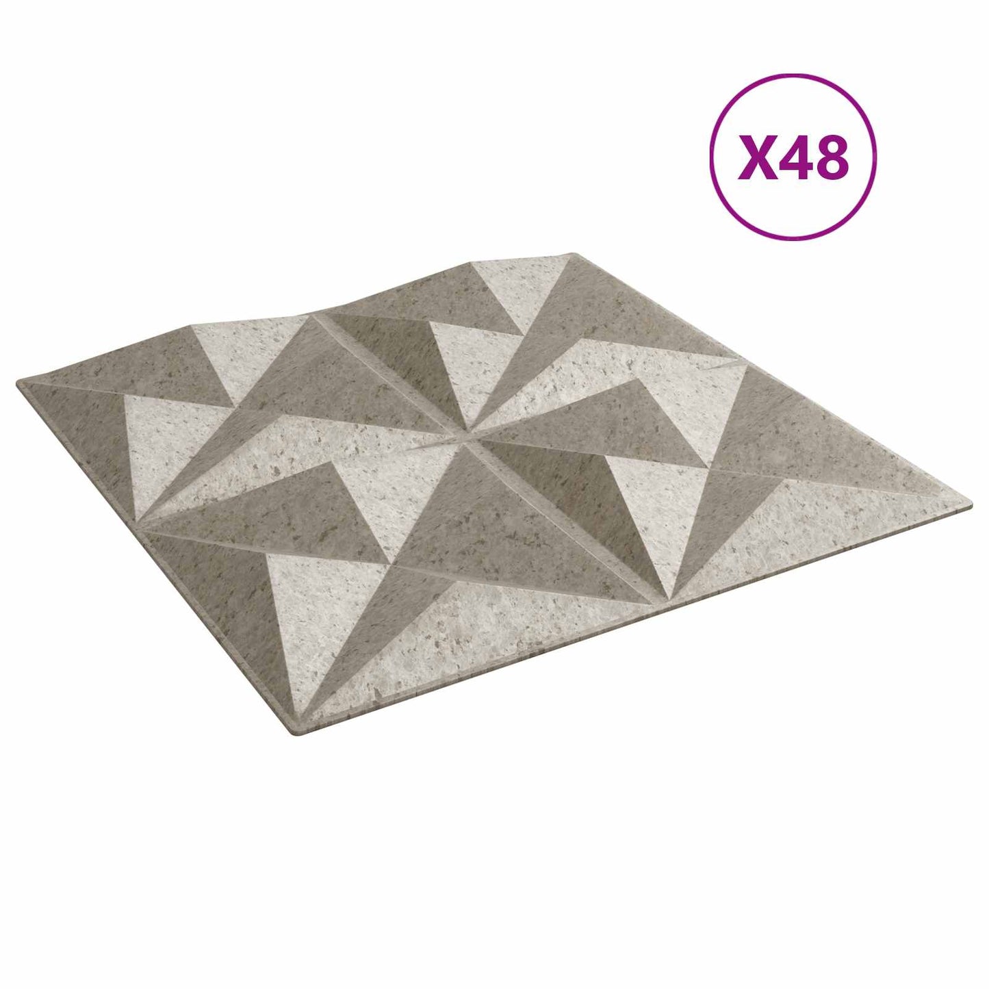 Vægpaneler 48 pcs Origami beton 50 x 50 cm XPS Skum
