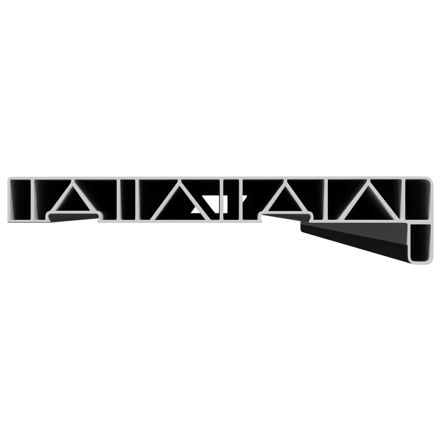 Vindueskarm Sort med træstruktur 160 x 20 x 4,5 cm PVC