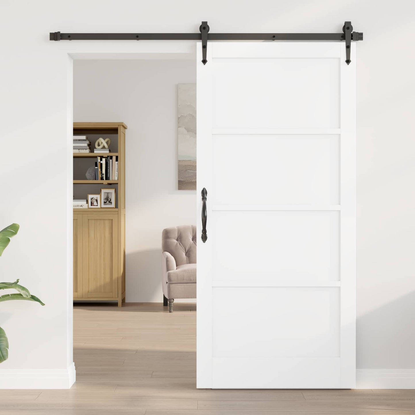 Indvendig Dør Hvid 93 x 202 cm Krydsfinér
