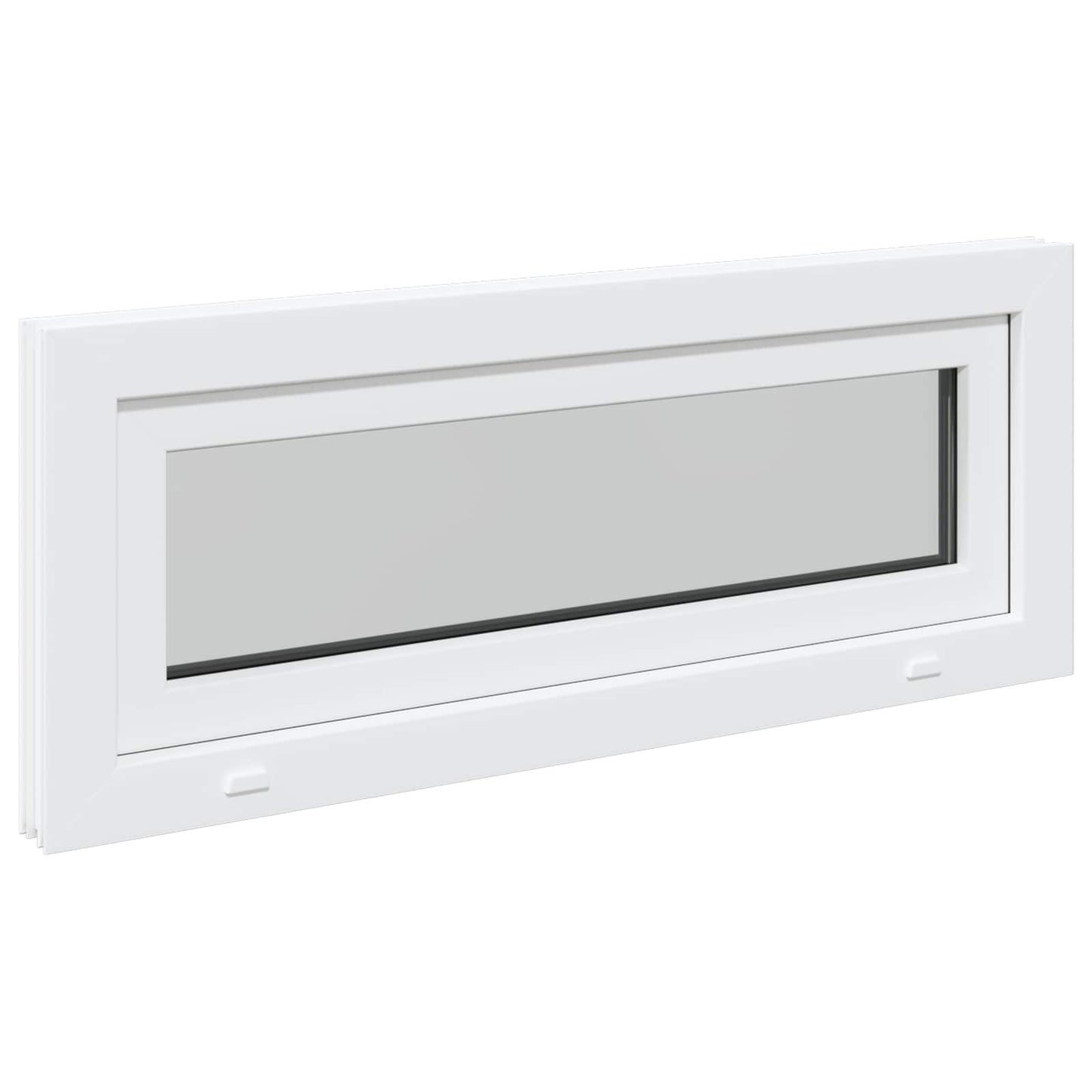 Kældervindue RISOR 100 x 40 cm PVC og glas Hvid