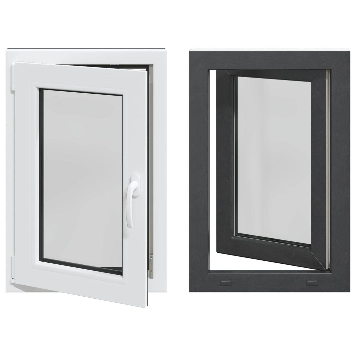 Kip & Drej Kælder Vinduet RISOR 60 x 80 cm PVC og glas