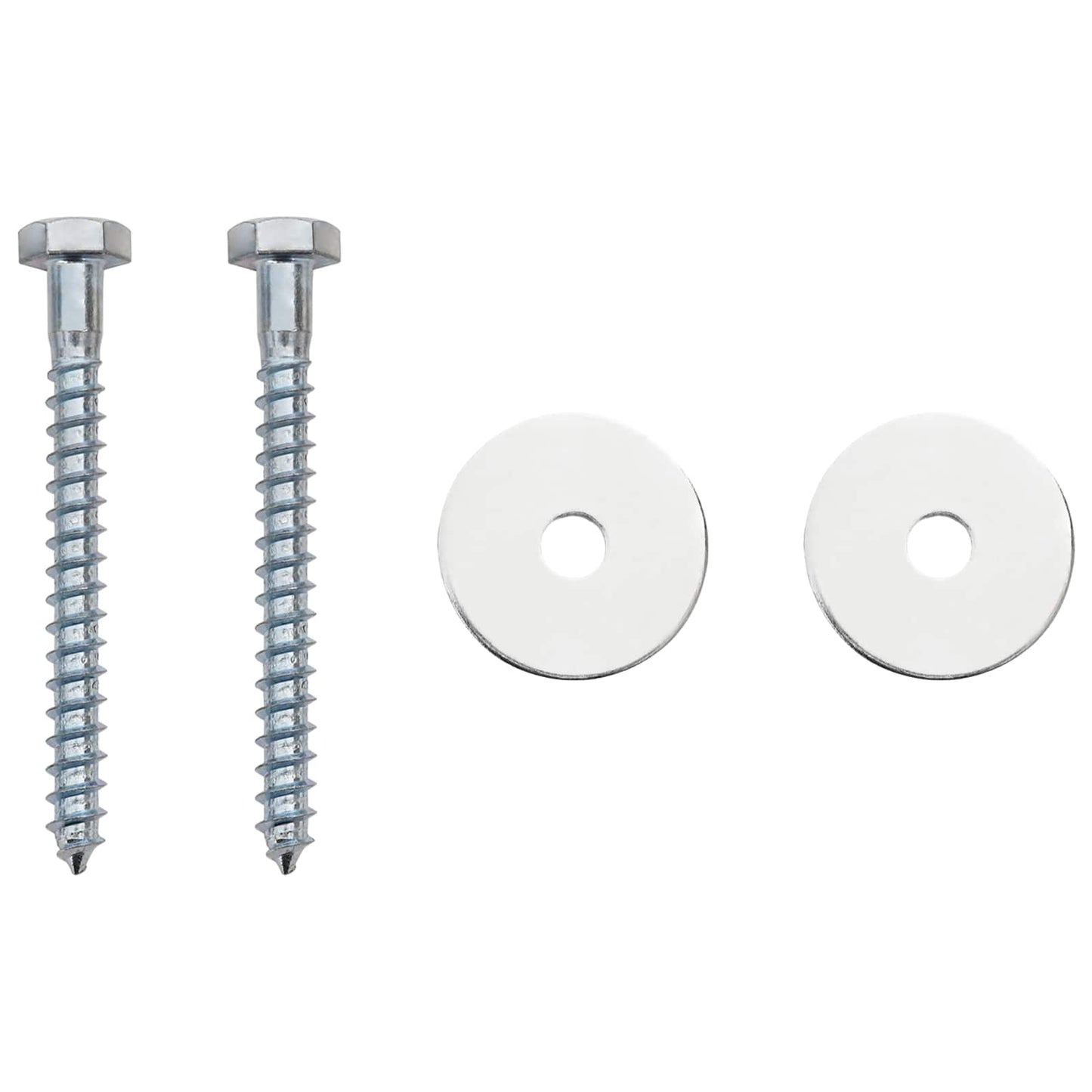 Jordanker 2 pcs Sølv Ø10 x 30 cm Galvaniseret metal
