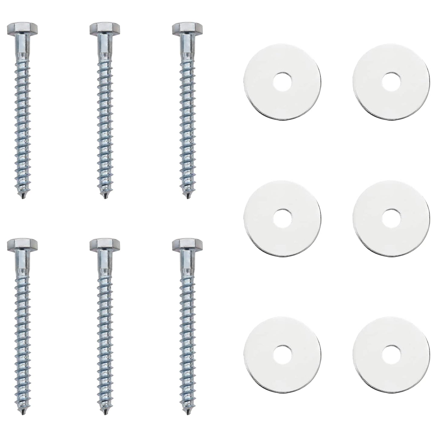 Jordanker 6 pcs Sølv Ø10 x 40 cm Galvaniseret metal