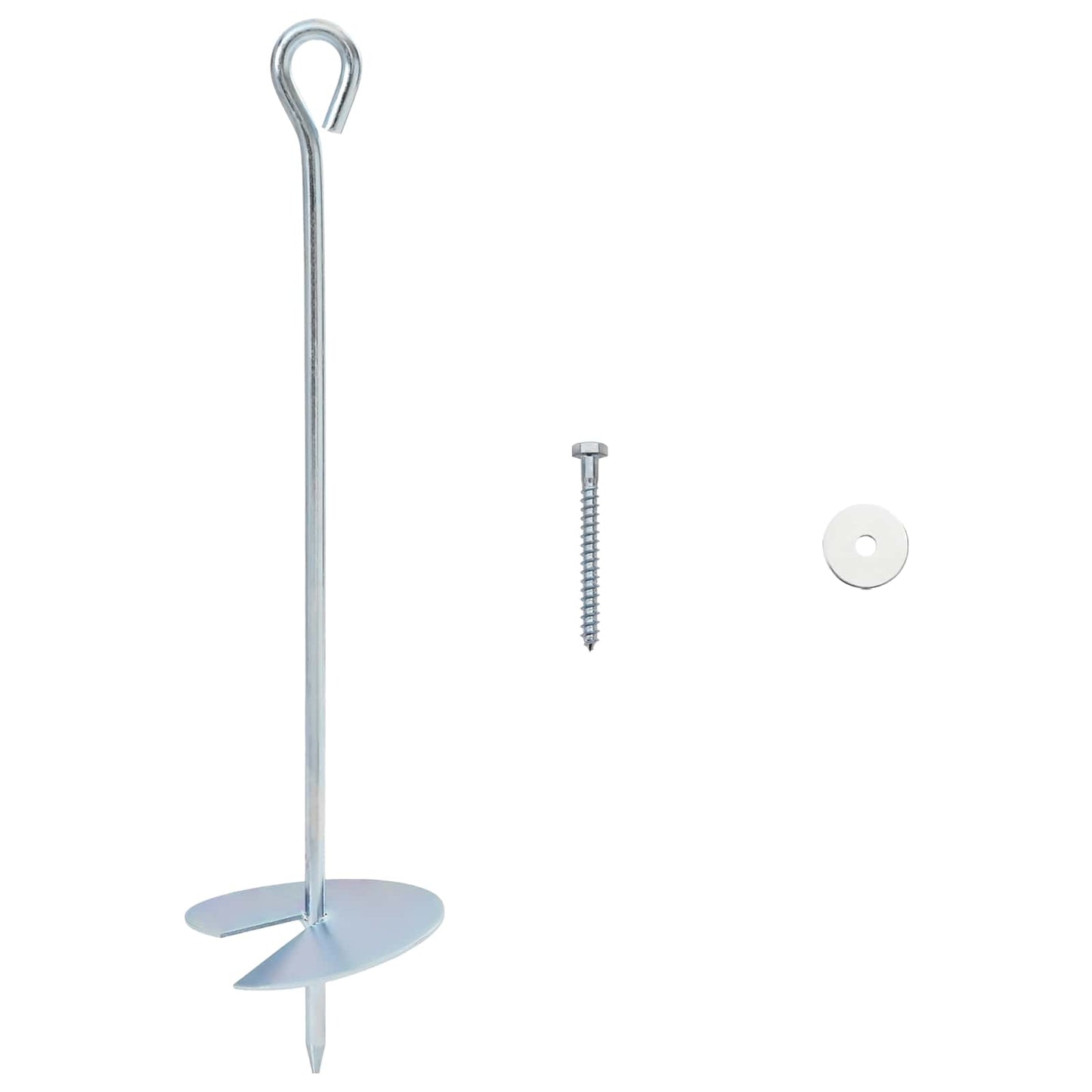 Jordanker 10 pcs Sølv Ø10 x 40 cm Galvaniseret metal