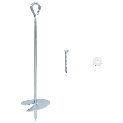 Jordanker 10 pcs Sølv Ø10 x 40 cm Galvaniseret metal