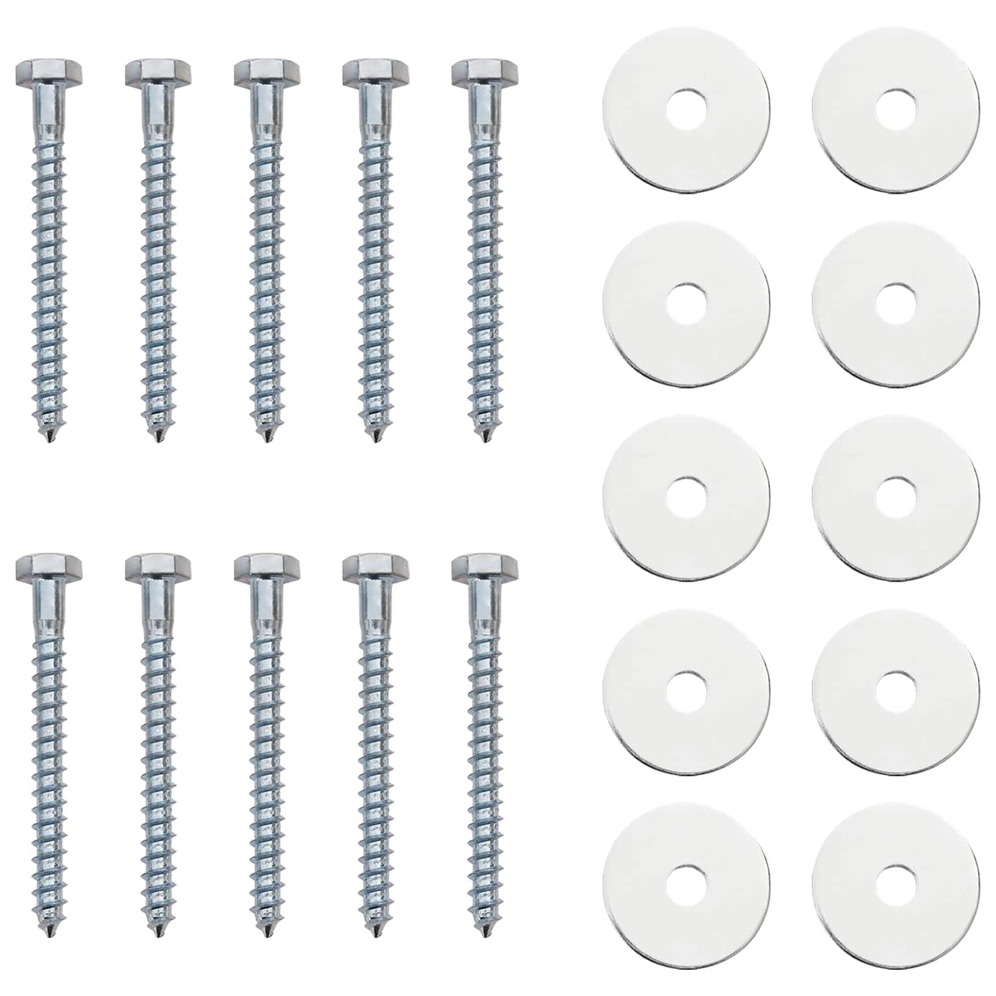 Jordanker 10 pcs Sølv Ø10 x 50 cm Galvaniseret metal