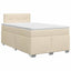 Boxmadras med topmadras Cremefarvet 120 x 200 cm Stof