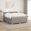 Boxmadras med topmadras Gråbrun 140 x 190 cm Stof