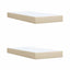 Boxmadras med topmadras Cremefarvet 200 x 200 cm Stof