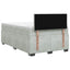 Boxmadras med topmadras Lysegrå 120 x 190 cm Fløjl
