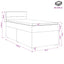 Boxmadras med topmadras Cremefarvet 90 x 200 cm Stof