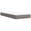 Boxmadras med topmadras Gråbrun 100 x 200 cm Stof