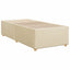 Boxmadras med topmadras Cremefarvet 100 x 200 cm Stof