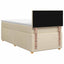 Boxmadras med topmadras Cremefarvet 100 x 200 cm Stof