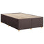 Boxmadras med topmadras Mørk Brun 120 x 190 cm Stof