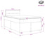 Boxmadras med topmadras Gråbrun 120 x 200 cm Stof