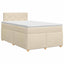 Boxmadras med topmadras Cremefarvet 120 x 200 cm Stof