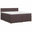 Boxmadras med topmadras Mørk Brun 140 x 200 cm Stof