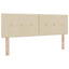 Boxmadras med topmadras Cremefarvet 160 x 200 cm Stof