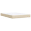 Boxmadras med topmadras Cremefarvet 160 x 200 cm Stof