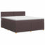 Boxmadras med topmadras Mørk Brun 160 x 200 cm Stof