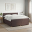 Boxmadras med topmadras Mørk Brun 180 x 200 cm Stof