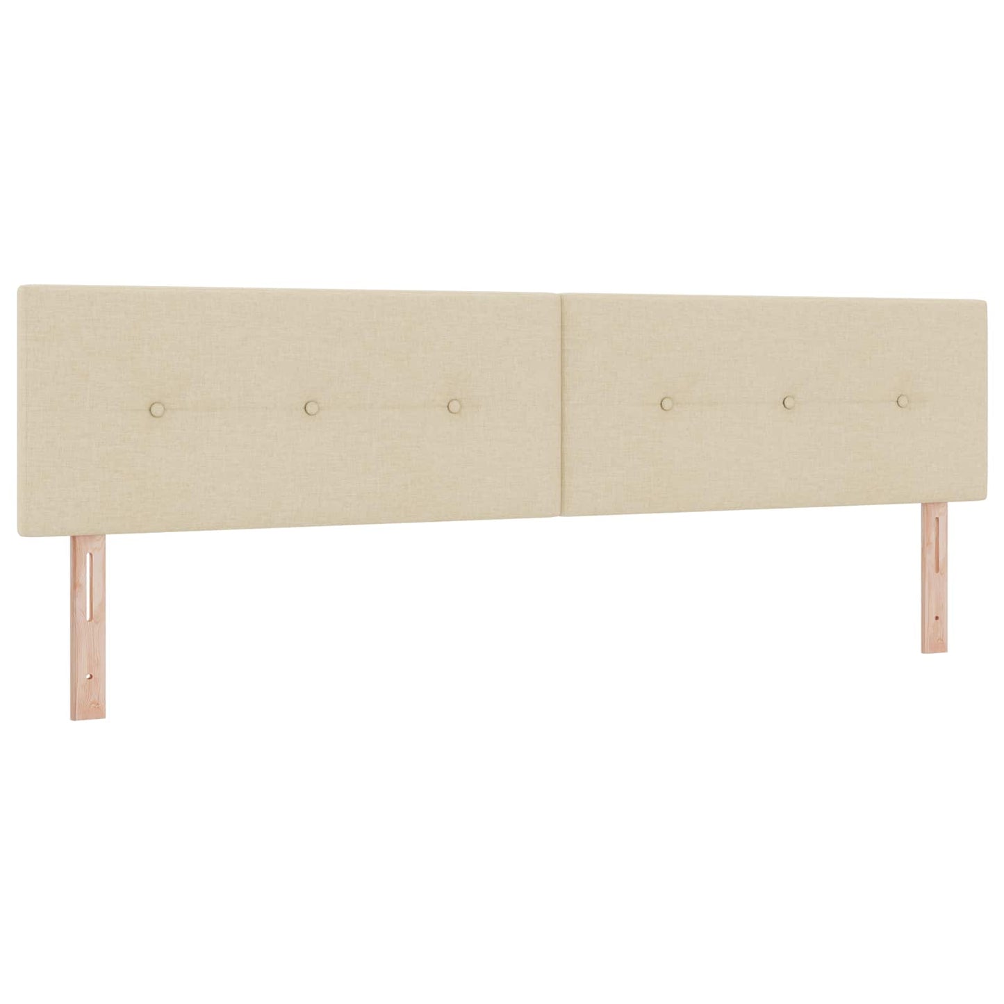 Boxmadras med topmadras Cremefarvet 200 x 200 cm Stof
