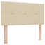 Boxmadras med topmadras Cremefarvet 90 x 200 cm Stof