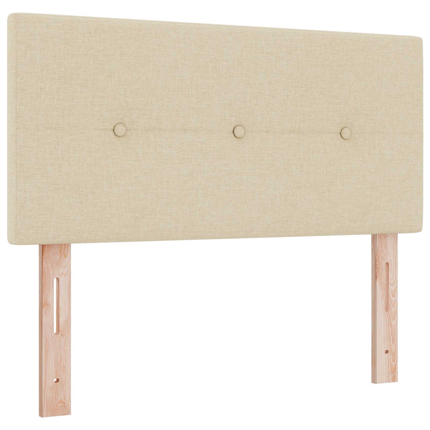 Boxmadras med topmadras Cremefarvet 90 x 200 cm Stof