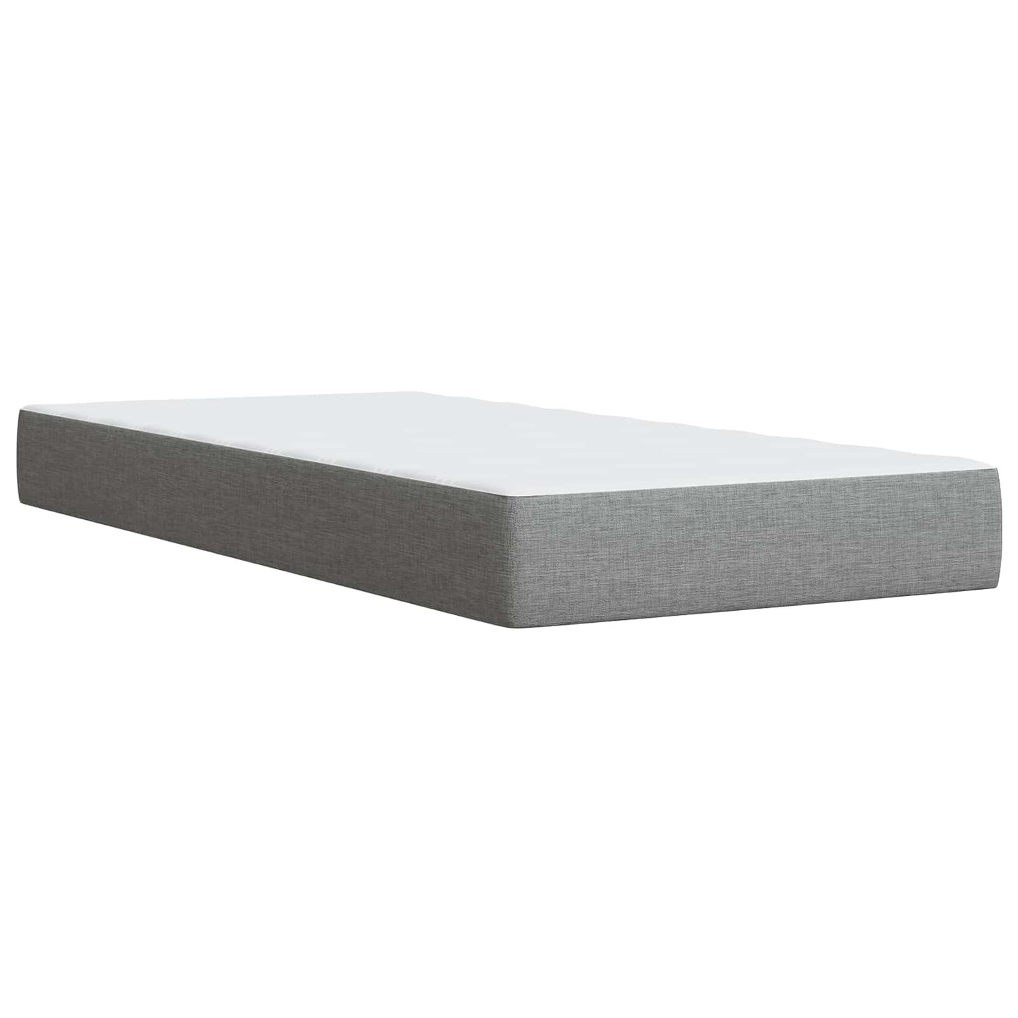 Boxmadras med topmadras Lysegrå 100 x 200 cm Stof