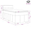 Boxmadras med topmadras Gråbrun 100 x 200 cm Stof