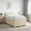 Boxmadras med topmadras Cremefarvet 120 x 200 cm Stof