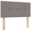 Boxmadras med topmadras Gråbrun 120 x 200 cm Stof