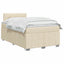 Boxmadras med topmadras Cremefarvet 120 x 200 cm Stof