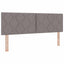Boxmadras med topmadras Gråbrun 140 x 200 cm Stof