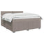 Boxmadras med topmadras Gråbrun 140 x 200 cm Stof