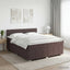 Boxmadras med topmadras Mørk Brun 140 x 200 cm Stof