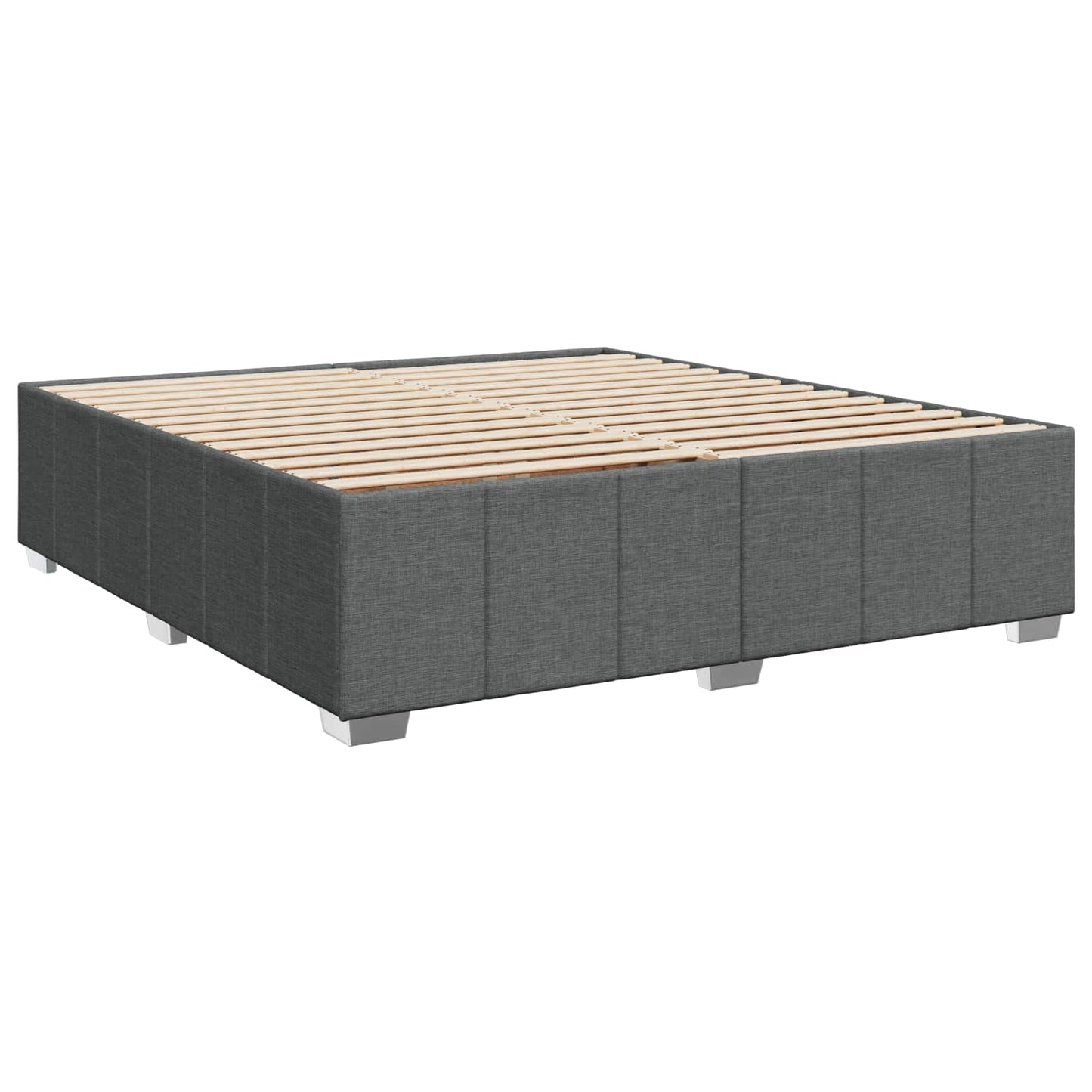Boxmadras med topmadras Mørkegrå 180 x 200 cm Stof