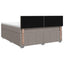 Boxmadras med topmadras Gråbrun 180 x 200 cm Stof
