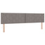 Boxmadras med topmadras Gråbrun 200 x 200 cm Stof