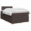 Boxmadras med topmadras Mørk Brun 120 x 190 cm Stof