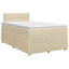 Boxmadras med topmadras Cremefarvet 120 x 190 cm Stof