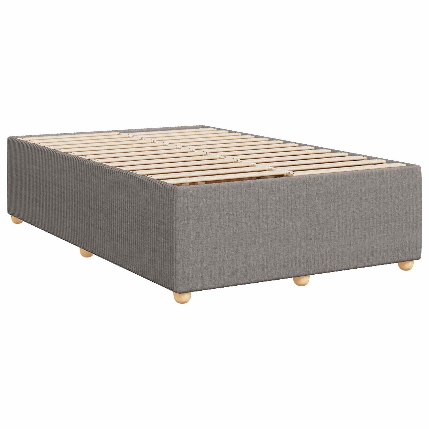Boxmadras med topmadras Gråbrun 120 x 200 cm Stof