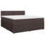 Boxmadras med topmadras Mørk Brun 140 x 190 cm Stof