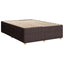 Boxmadras med topmadras Mørk Brun 140 x 190 cm Stof